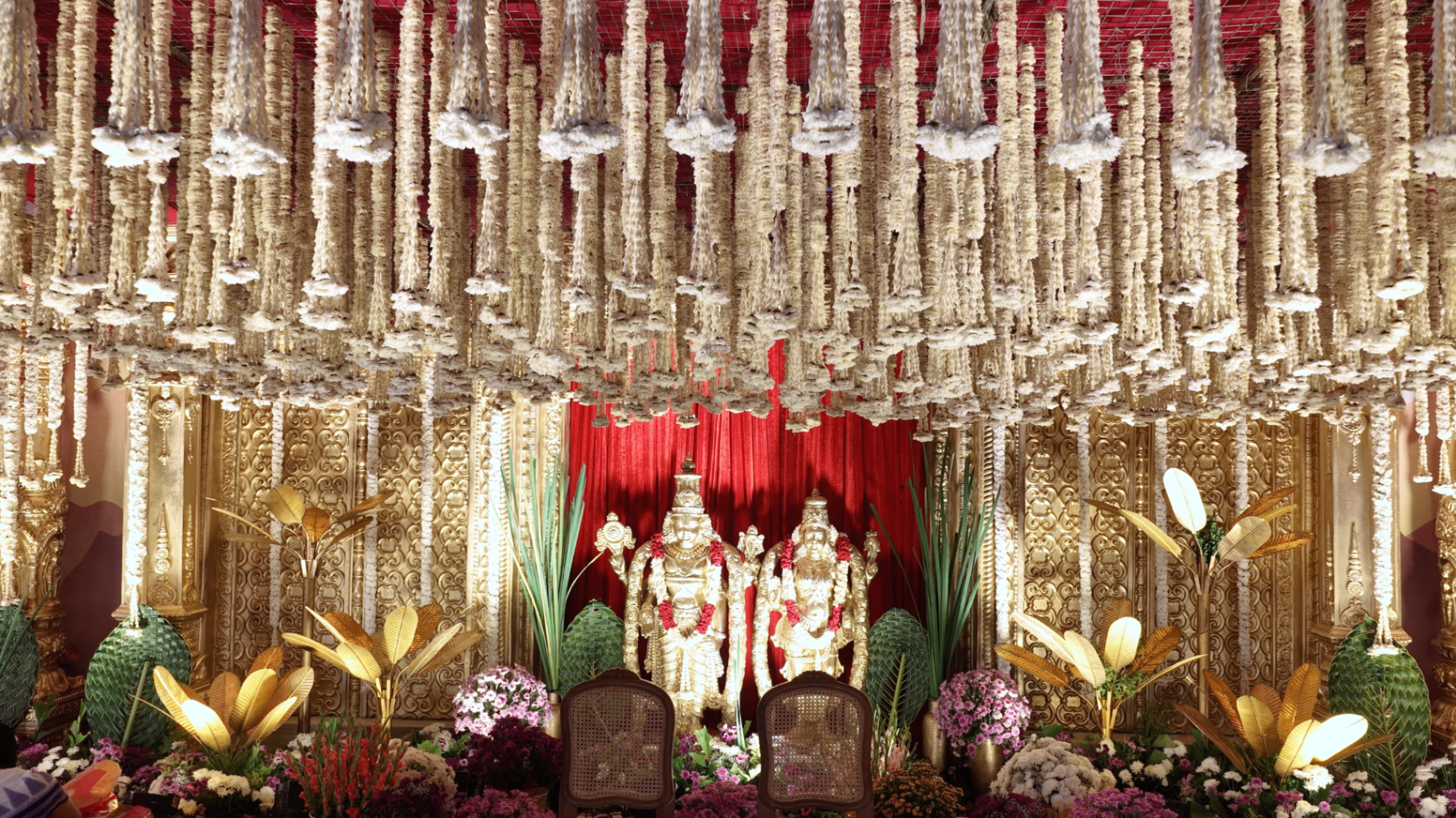Traditional Mandap Decoration — The sacred stage, sculpted in beauty